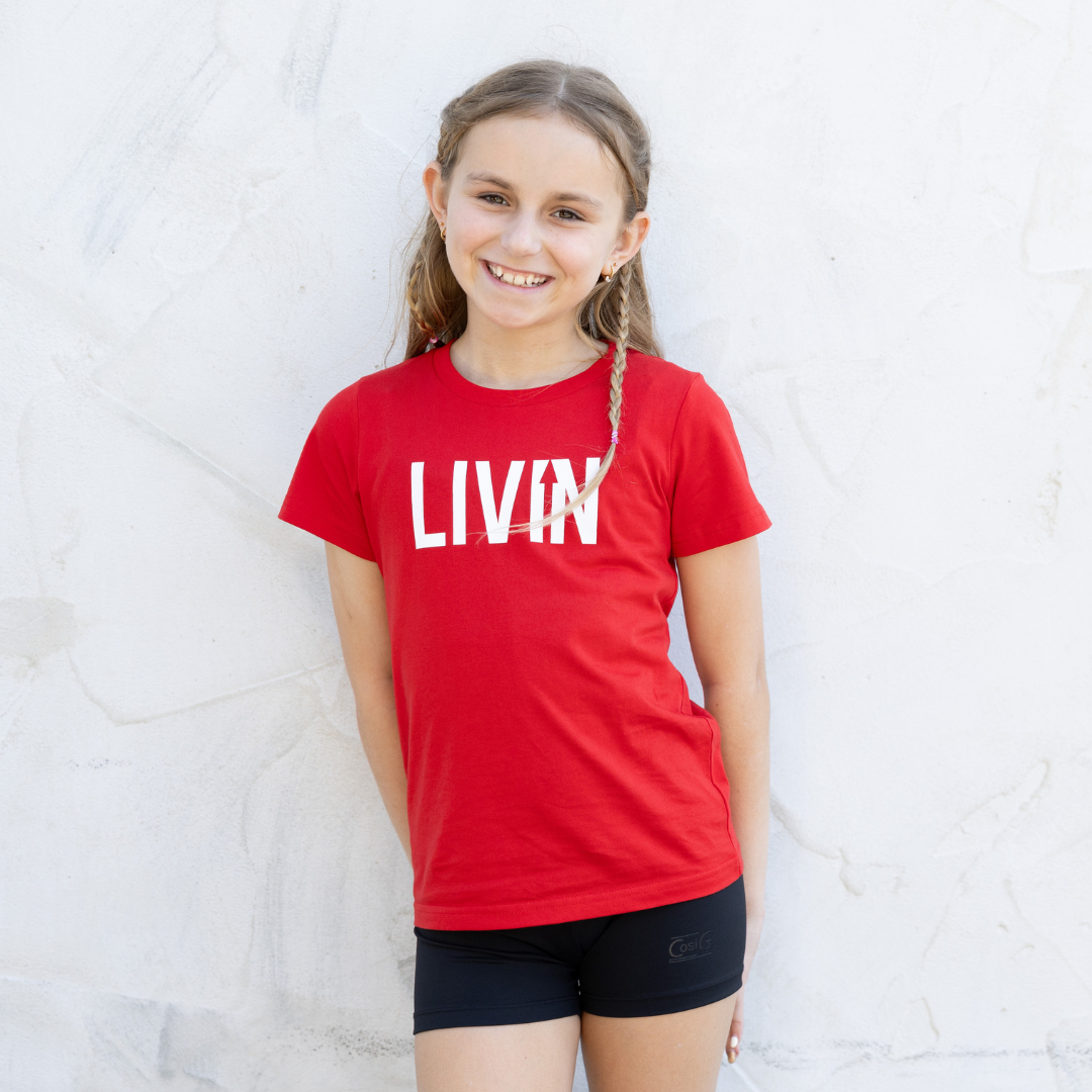 Kids LIVIN Tee - Red