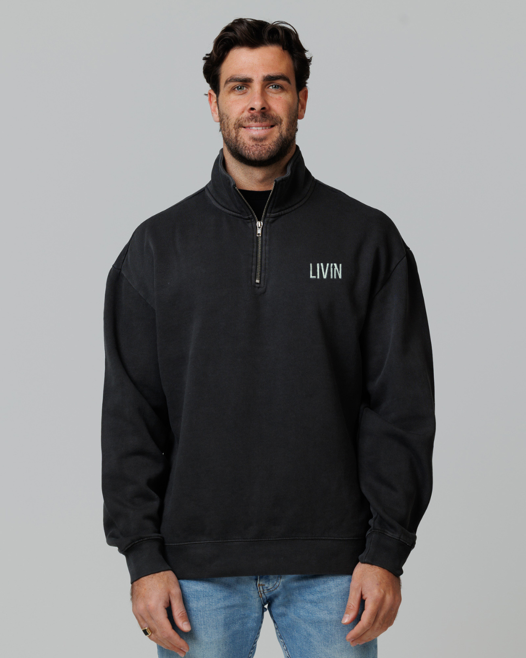 LIVIN Half Zip Sweater