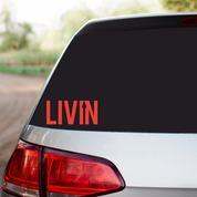 LIVIN Car Sticker - Red