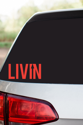 LIVIN Car Sticker - Red