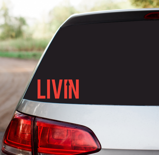 LIVIN Car Sticker - Red