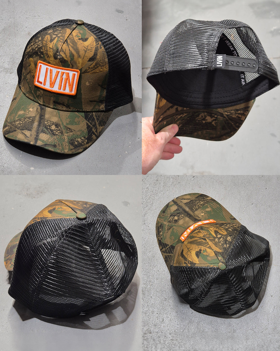 LIVIN Camo Trucker Cap